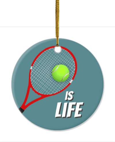 tennis is life tennis racquet ball stickers, magnet