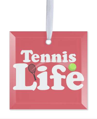tennis life tennis racquet hitting ball stickers, magnet