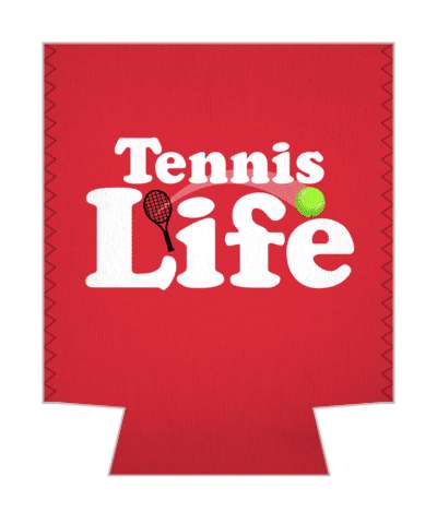 tennis life tennisball racket red white stickers, magnet