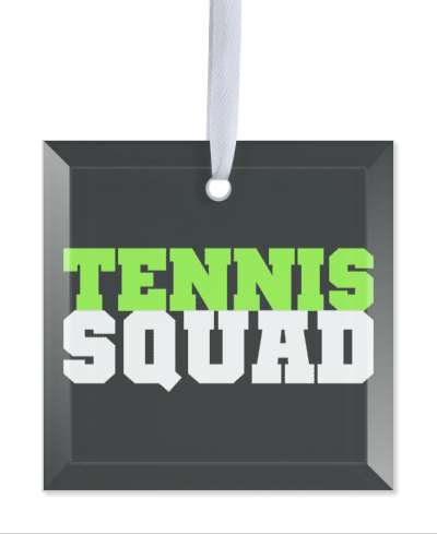 tennis squad team black stickers, magnet