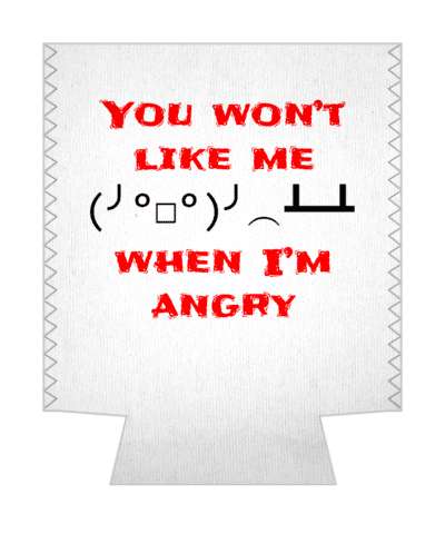 text art you wont like me when im angry stickers, magnet