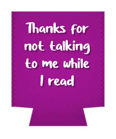 thanks for not talking to me while i read purple stickers, magnet