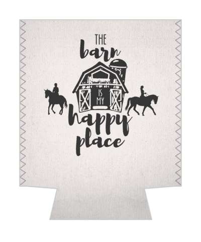 the barn is my happy place silhouettes horses stickers, magnet