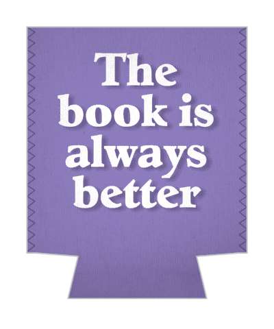 the book is always better white purple stickers, magnet