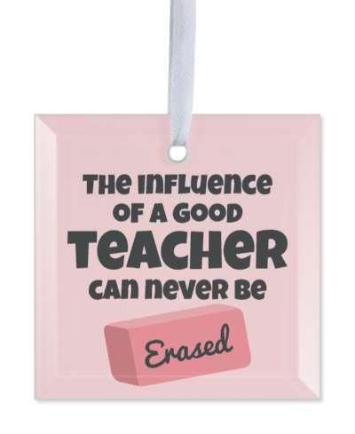 the influence of a good teacher can never be erased pink eraser cute stickers, magnet