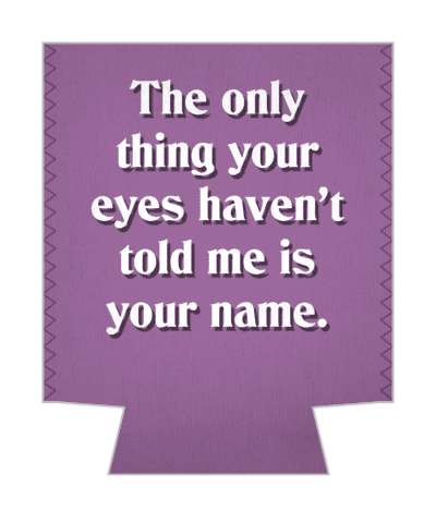the only thing your eyes havent told me is your name pickup line stickers, magnet