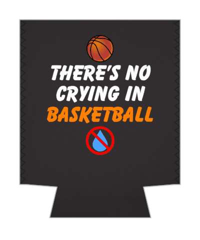 theres no crying in basketball red slash tear grey ball stickers, magnet