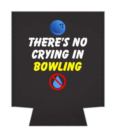 theres no crying in bowling red slash tear grey stickers, magnet