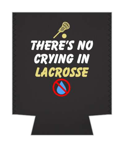 theres no crying in lacrosse red slash tear funny stickers, magnet