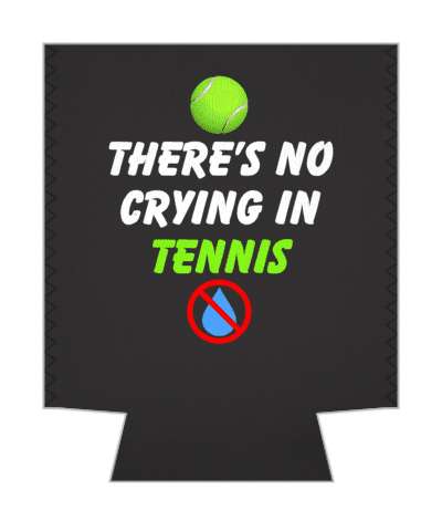 theres no crying in tennis red slash tear stickers, magnet