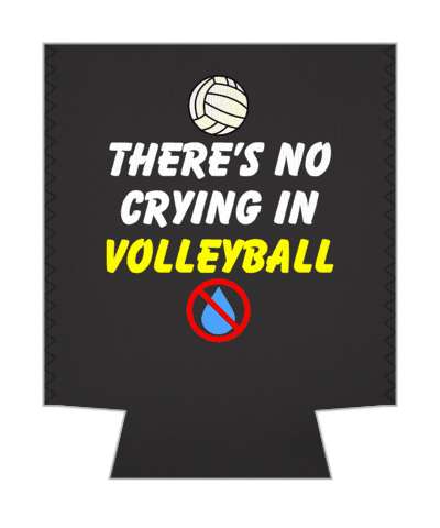 theres no crying in volleyball red slash tear stickers, magnet