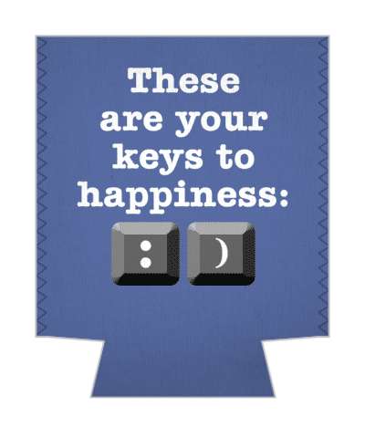 these are your keys to happiness smile face keyboard pun stickers, magnet