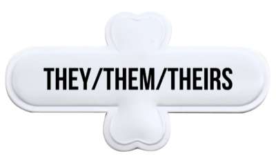 they them theirs pronouns bold stickers, magnet