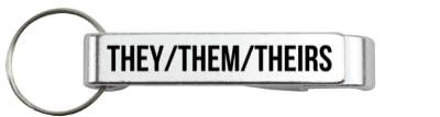 they them theirs pronouns label stickers, magnet