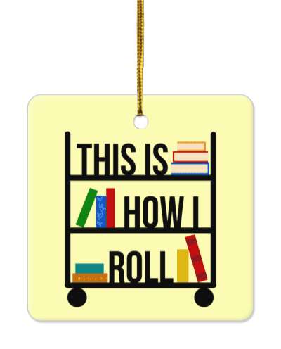 this is how i roll library book cart pale yellow stickers, magnet