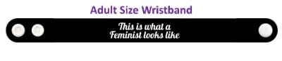 this is what a feminist looks like cursive black wristband