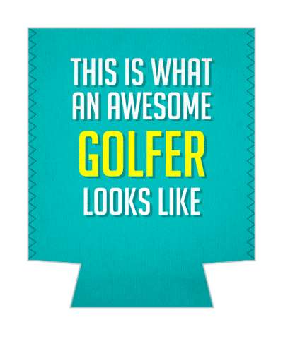 this is what an awesome golfer looks like aqua stickers, magnet