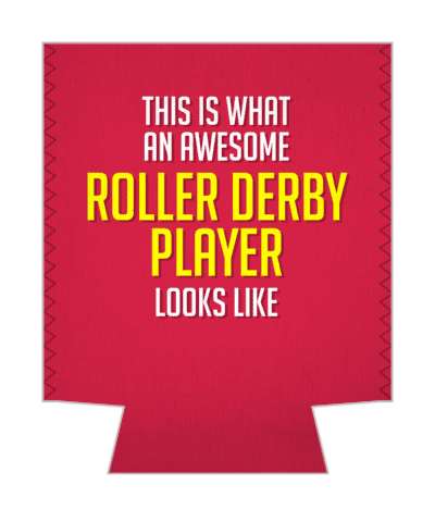 this is what an awesome roller derby player looks like red yellow stickers, magnet