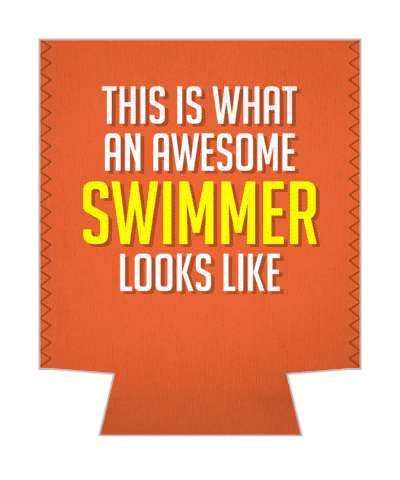this is what an awesome swimmer looks like deep orange stickers, magnet