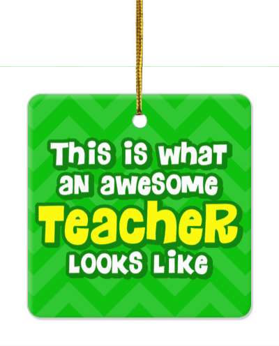 this is what an awesome teacher looks like green chevron stickers, magnet