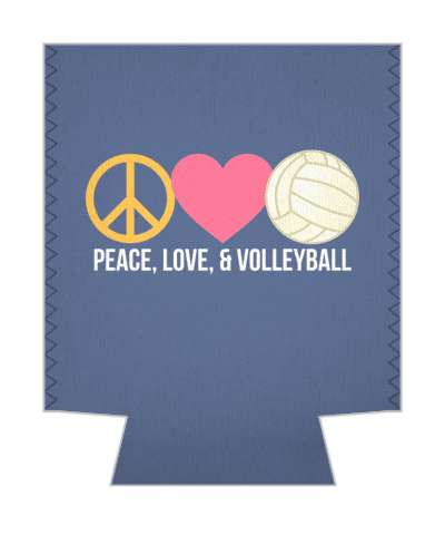 three symbols peace love and volleyball colorful pink heart stickers, magnet