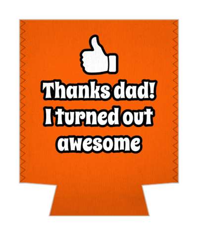 thumbs up thanks dad i turned out awesome stickers, magnet