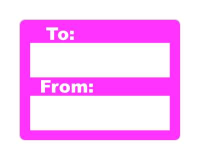 to from fill in blank gift label purple stickers, magnet