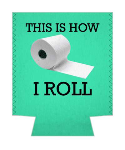 toilet paper this is how i roll green stickers, magnet