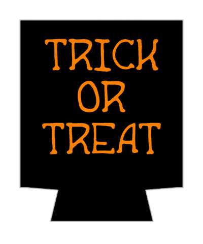 trick or treat thin orange black stickers, magnet