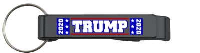 trump 2020 black blue rectangle bottle opener