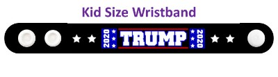 trump 2020 black four white stars wristband
