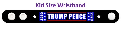 trump 2020 black two white stars wristband