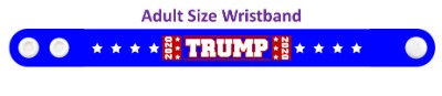 trump 2020 blue eight white stars wristband