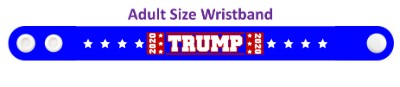 trump 2020 blue eight white stars wristband