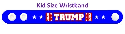 trump 2020 blue four white stars wristband