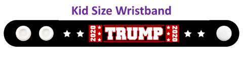 trump 2020 blue four white stars wristband