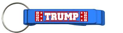 trump 2020 blue rectangle bottle opener