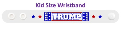 trump 2020 four stars red blue white wristband