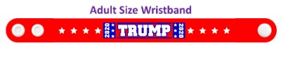 trump 2020 red eight white stars wristband
