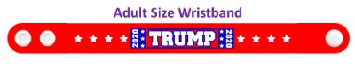 trump 2020 red eight white stars wristband