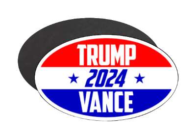 trump 2024 vance stylized red white blue gop maga stickers, magnet