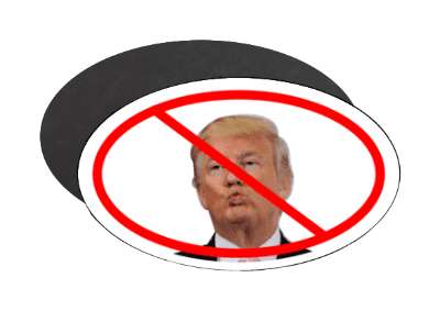 trump indictment anti red slash trump kiss face stickers, magnet
