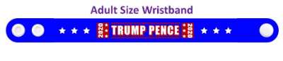 trump pence 2020 blue six white stars wristband