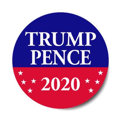 trump pence 2020 red blue stars sticker