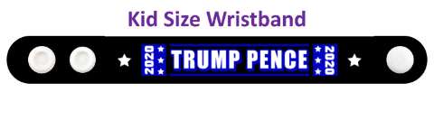 trump pence 2020 red two white stars wristband