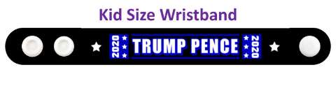 trump pence 2020 red two white stars wristband