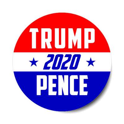 trump pence 2020 stars red white blue italic sticker