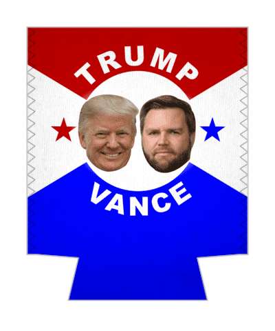 trump vance heads maga stars gop republican red white blue stickers, magnet