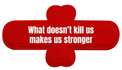 truth what doesnt kill us makes us stronger stickers, magnet