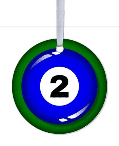 two blue pool ball stickers, magnet